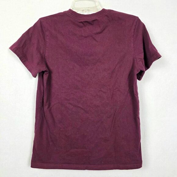 Adidas Burgundy Athletic Logo Tee Shirt M - Picture 3 of 7